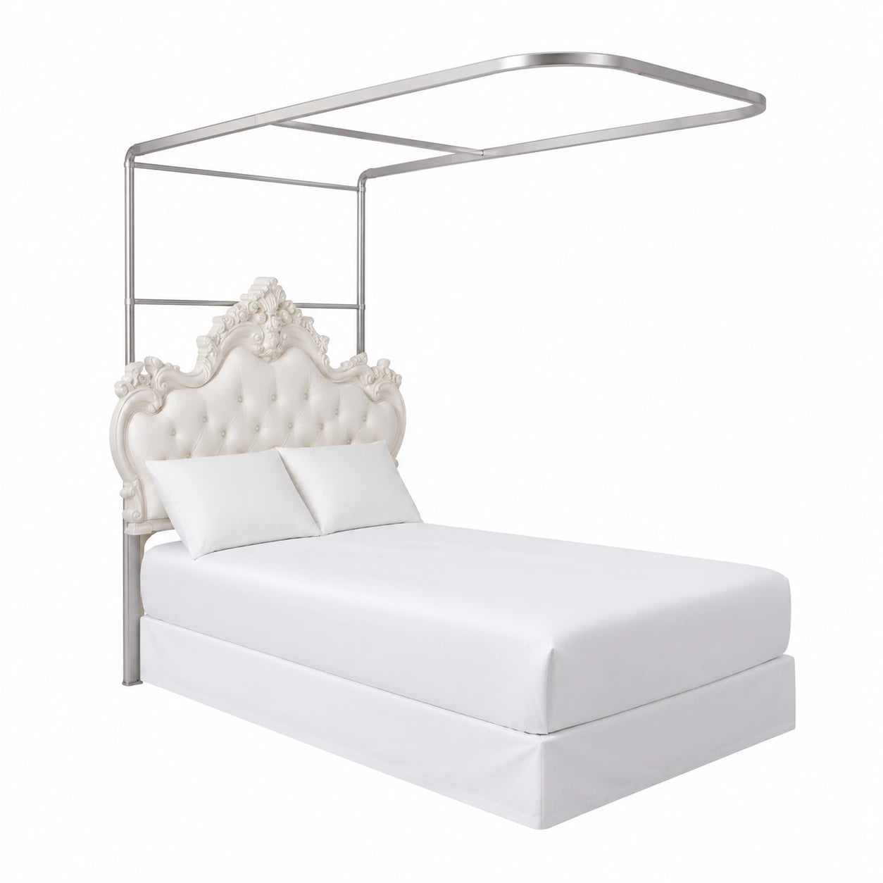 Himmelbett Baldachin Edelstahl für Queensize Doppelbett