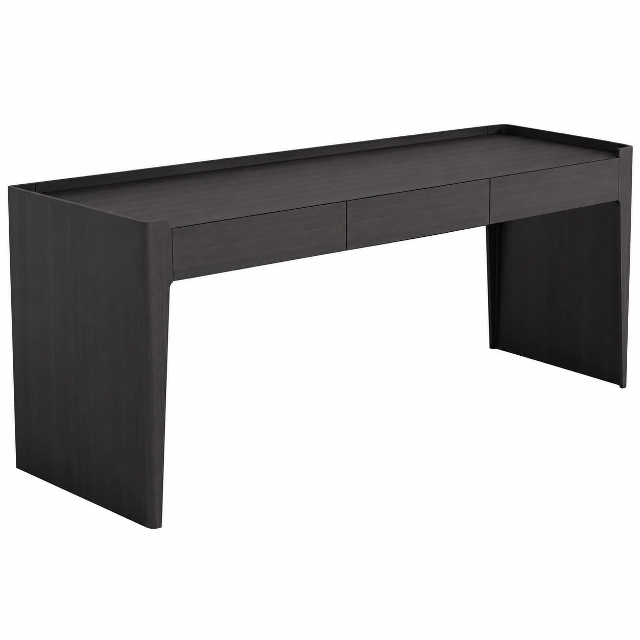 Eleganter Rauchfarbener Bürotisch mit Schubladen, Funktioneller Schreibtisch für Home Office