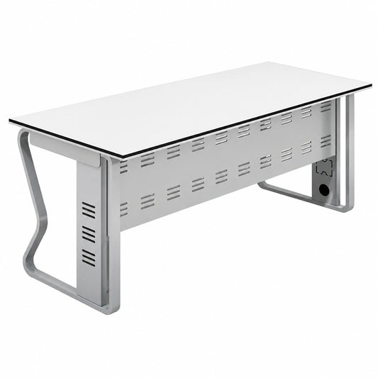 Moderner Weißer Schreibtisch – Geräumiger Arbeitsbereich für Büro und Zuhause, 200 x 90 x 75 cm
