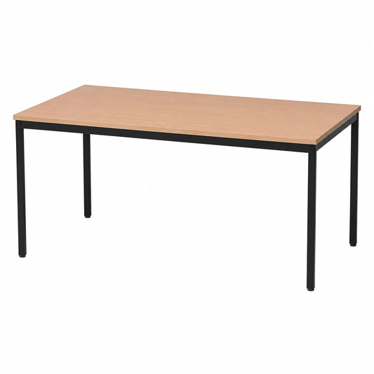 Bürotisch mit verstellbaren Füßen, robuste Holztischplatte, einfache Montage, pflegeleicht, 200 x 100 cm, Buche