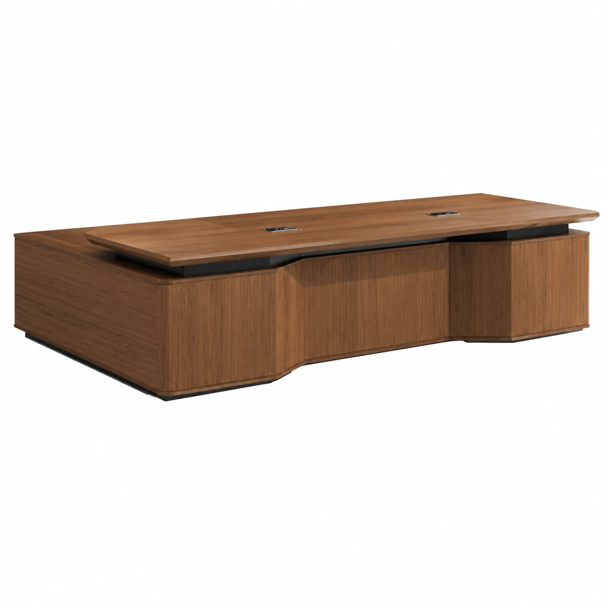 Großer Büroschreibtisch aus Holz für Home-Office, Moderner Managerschreibtisch