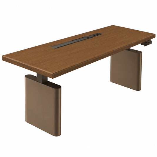 Ergonomischer Laptop-Schreibtisch aus Walnussholz, höhenverstellbar für modernes Büro