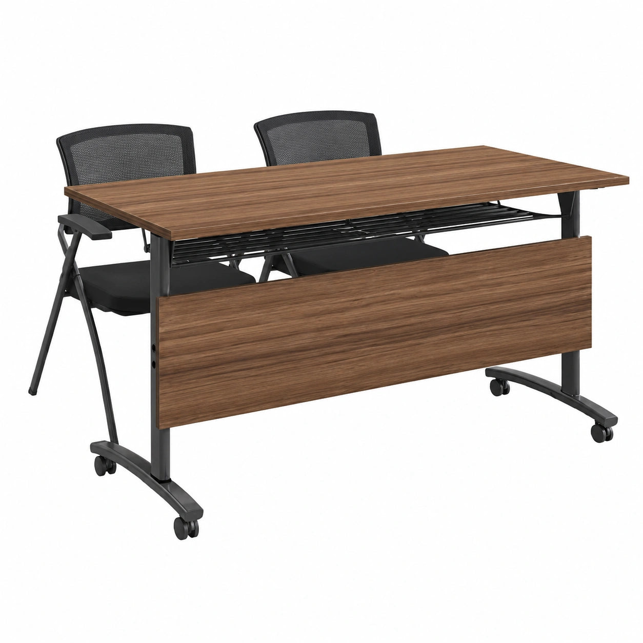 Faltbarer Konferenztisch für Büros und Schulungsräume, 1600 x 400 x 750 mm, modulares Design