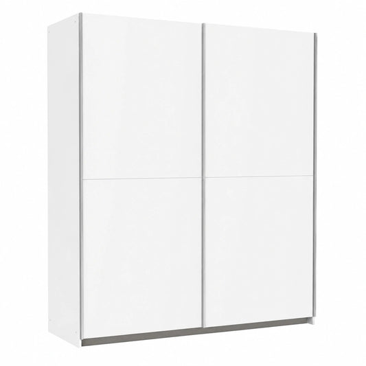 Rauch Möbel Saturn Schwebetürenschrank Weiß, 2-türig, mit zusätzlichen Einlegeböden, 175 cm, für Schlafzimmer und Kinderzimmer