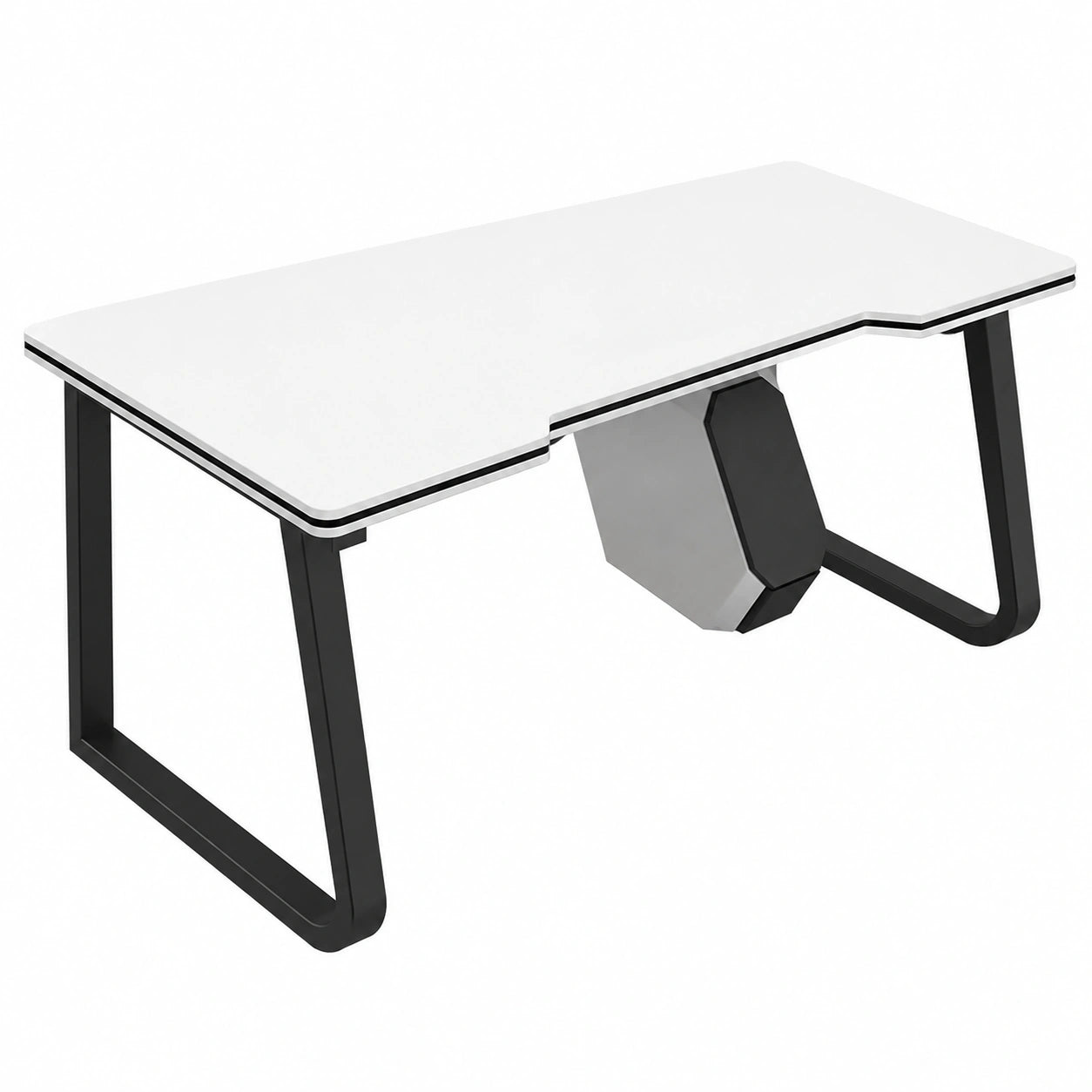 Moderner ergonomischer Eckschreibtisch, 100 x 60 cm, für Zuhause und Büro, komfortabel und vielseitig