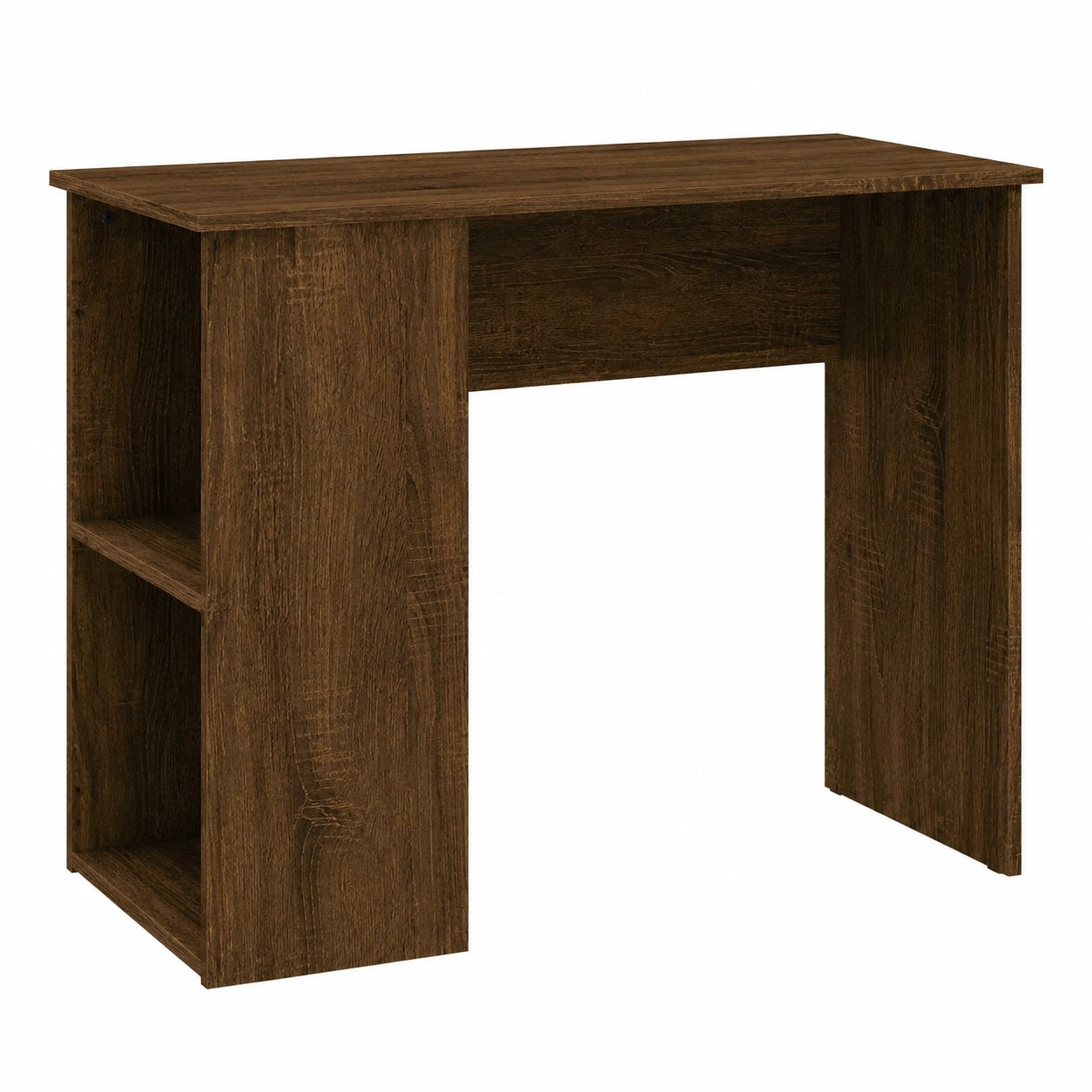 Moderner Computertisch in Eichenoptik, Braun 100x55x75 cm, Vielseitiger Büroschreibtisch für Kinderzimmer und Home Office