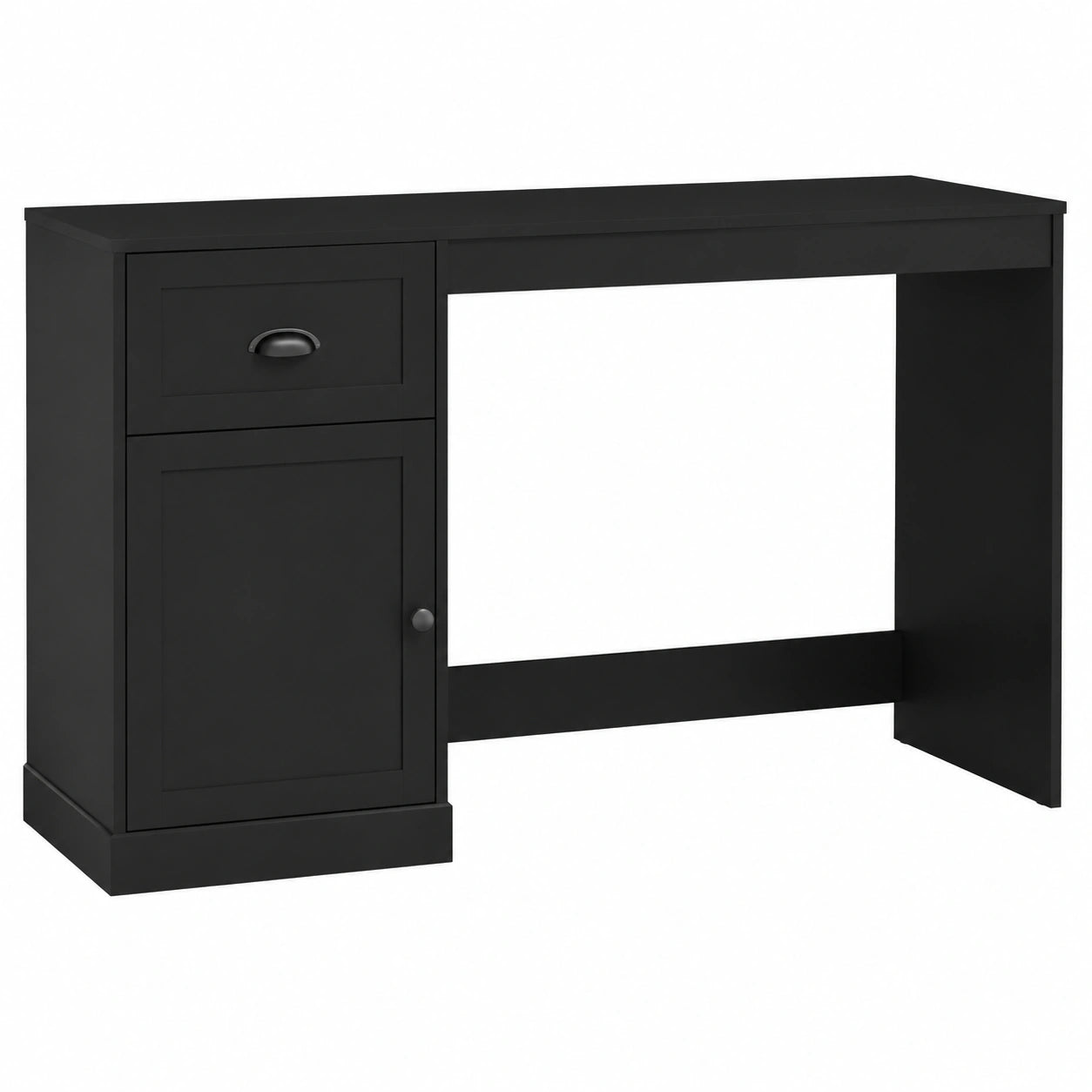 Moderner Schreibtisch mit Schubladen, Schwarz, 115x50x75 cm, für Büro & Kinderzimmer
