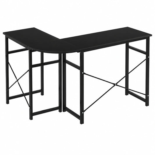 L-förmiger Eck-Schreibtisch aus Holz für Home-Office, moderner Computertisch mit Stauraum