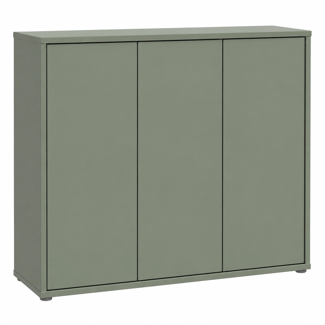 Moderner Schuhschrank mit 3 Türen und 8 Fächern, salbeigrün, 109x99x35 cm